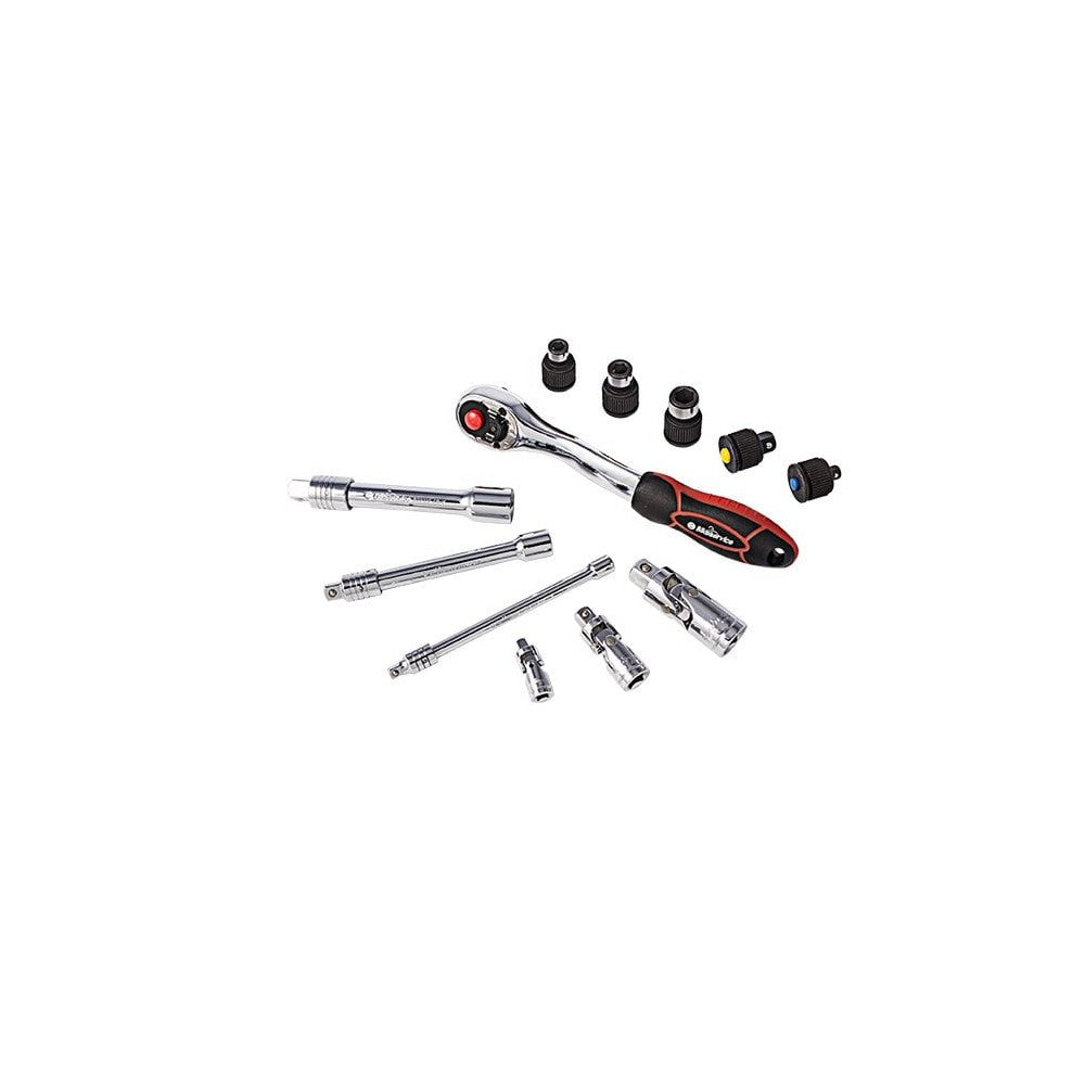 bikeservice tools 12pc ratchet uj extension and adapter set