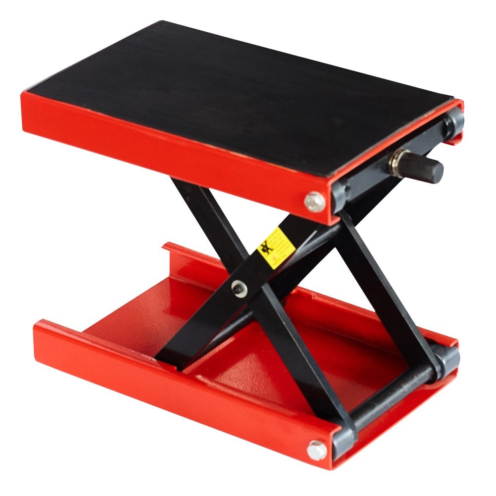 bikeworkshop jl m01101 motorcycle lift screw thread 1100lbs capacity dual cradle