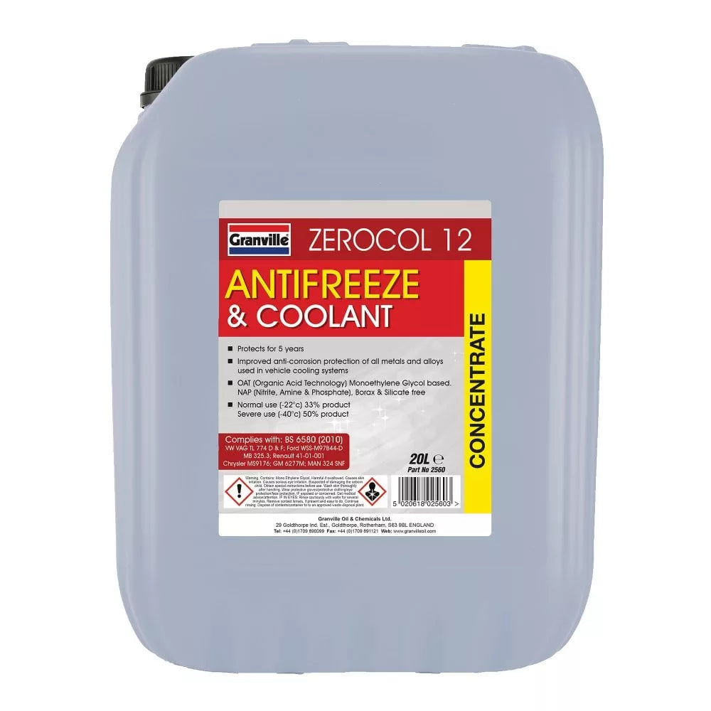 granville zerocol red antifreeze concentrate 20 litres jpg
