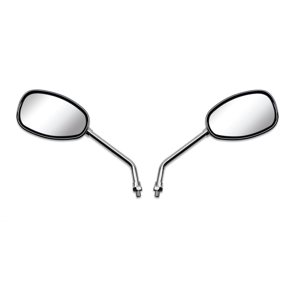 hendler mirror 10mm chrome teardrop long yamaha left hand thread e marked