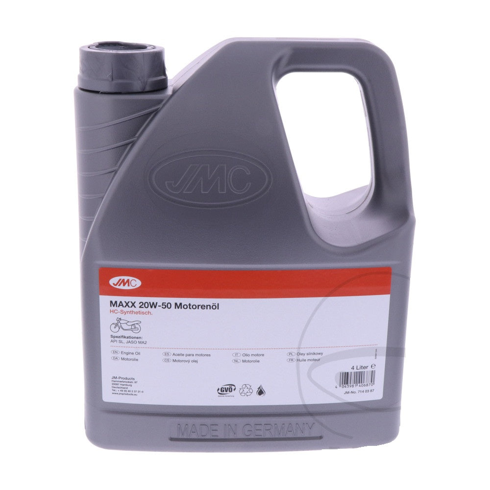 jmc maxx 4 stroke semi synthetic 20w 50 engine oil 4 litres