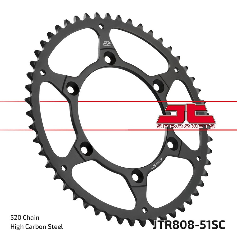 JT Rear Sprocket Suzuki RM125 80-82, 83-84, 86, 88-91, 06-12, RMX450 10-19 (Self Cleaning)