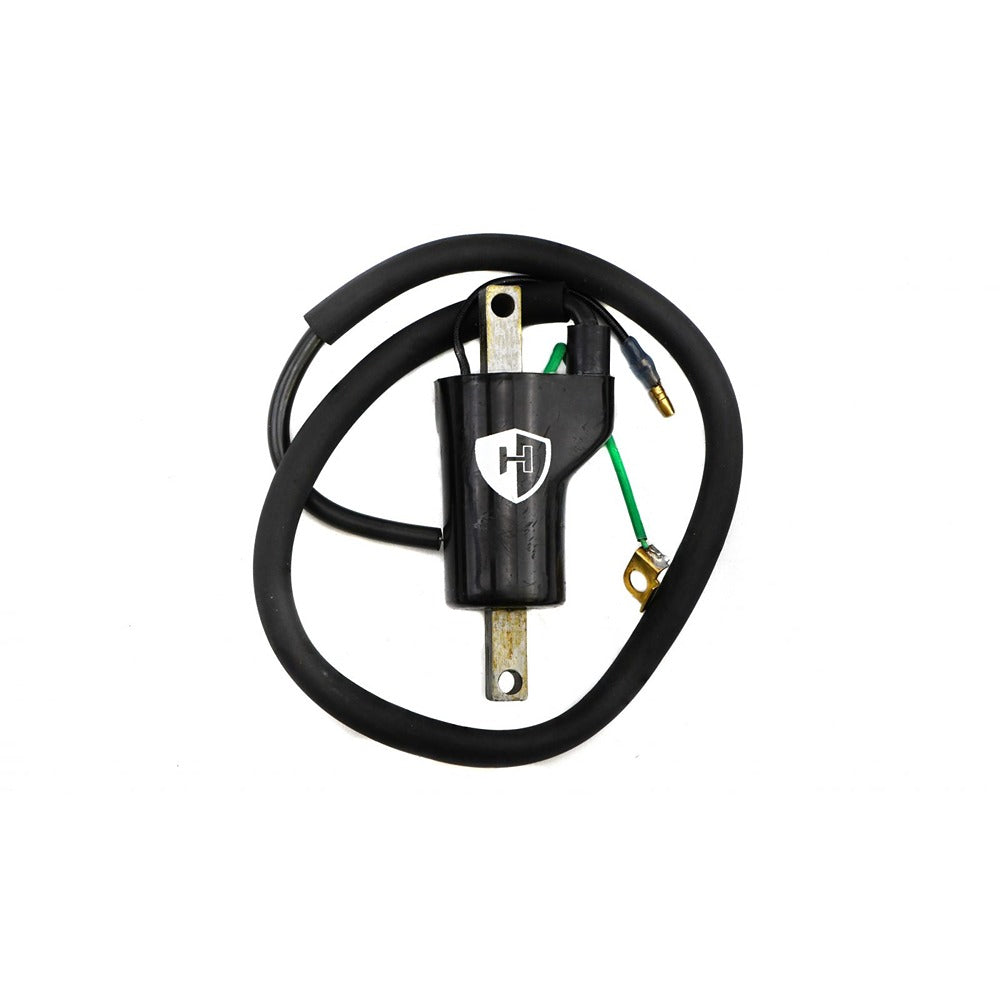 replacement ignition coil 12v cdi single lead 2 terminals bullet earth ring 100mm centres