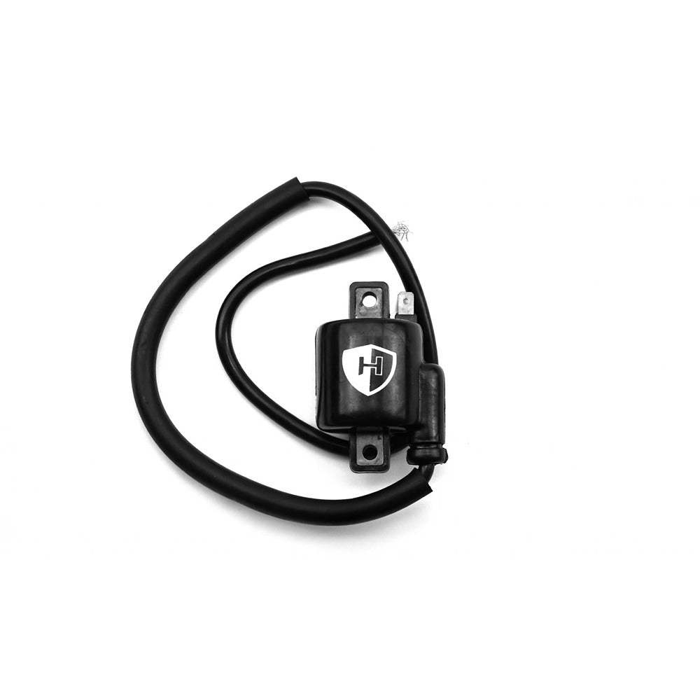 replacement ignition coil 6v or 12v cdi single 1 spade terminal p 0 37 ohms s 4 39 kohms 60mm centres 50cm ht lead 6mm can be removed