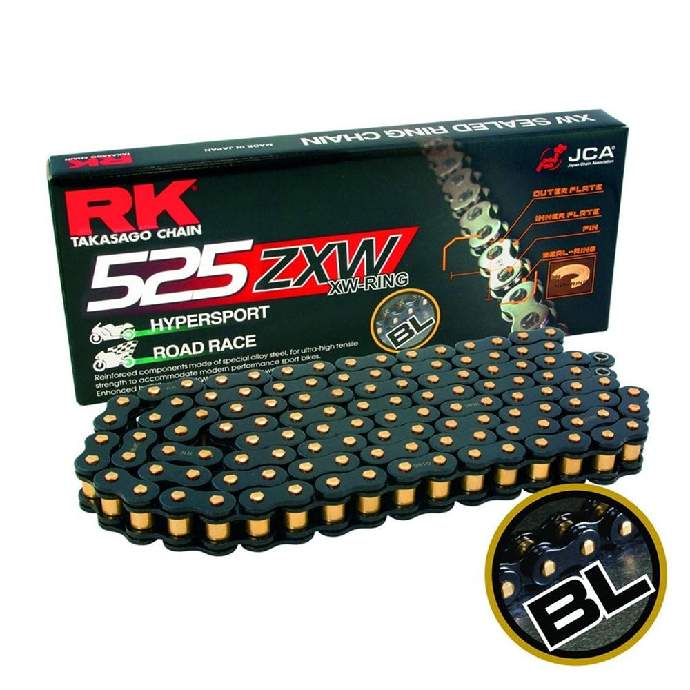 rk chain super heavy duty xw ring black gold zxw 525 124l 46 4kn