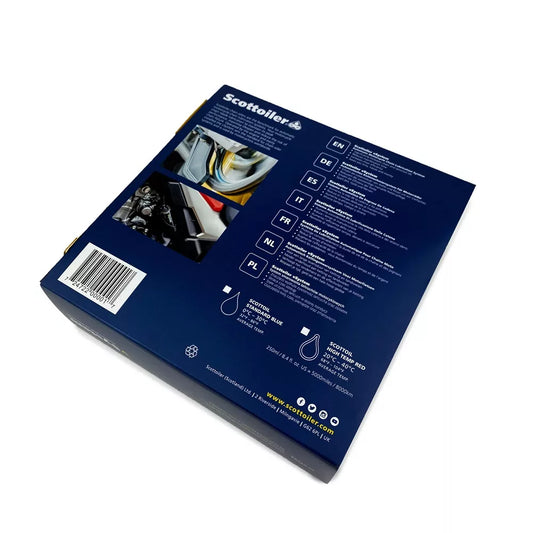 scottoiler vsystem universal edition with 250ml bottle of green biodegradable scottoil 2