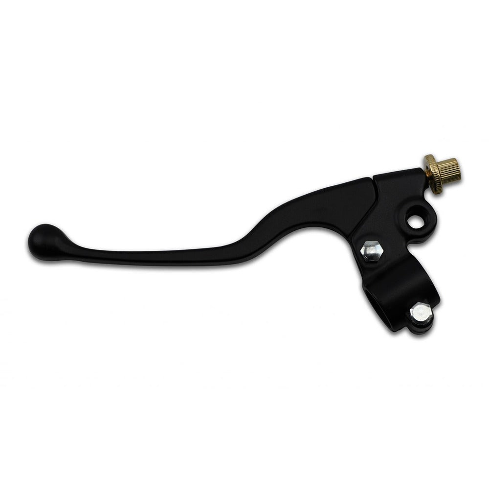 unbranded lever assembly left hand black with mirror boss as yamaha early rd models