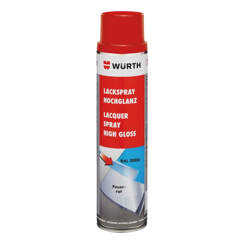 wurth high gloss flame red spray paint 600ml
