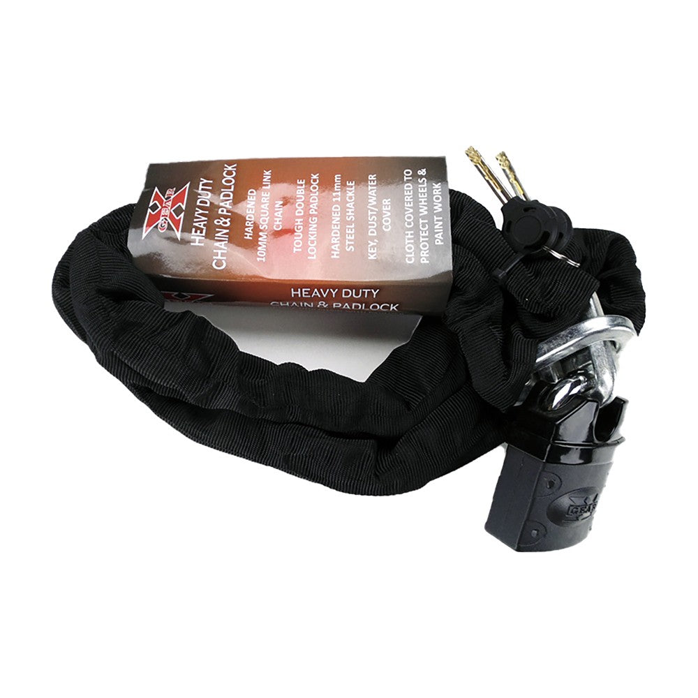 x gear chain and padlock 1