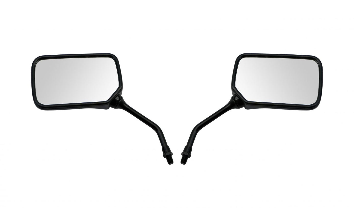 aftermarket mirror 10mm black rectangle honda style pair 1