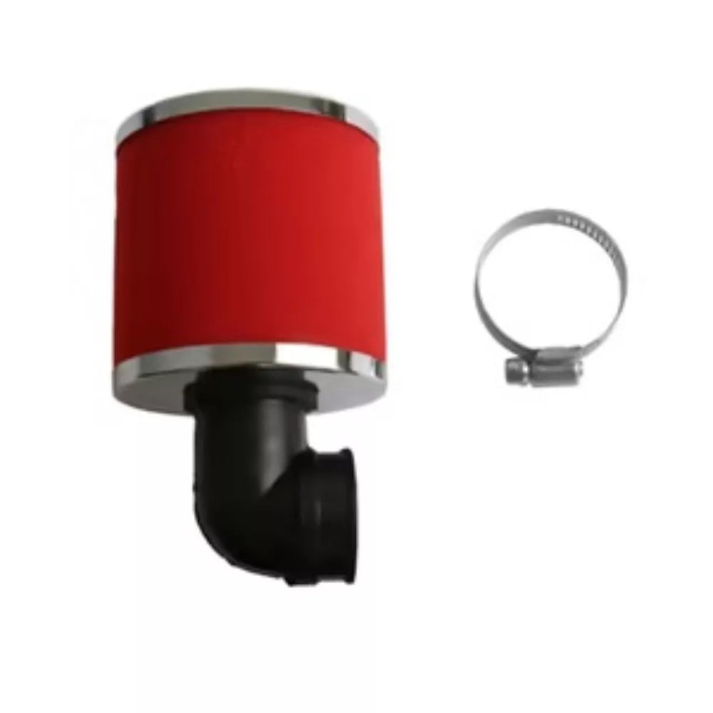 athena power air filter foam 90 bend red 35mm 4