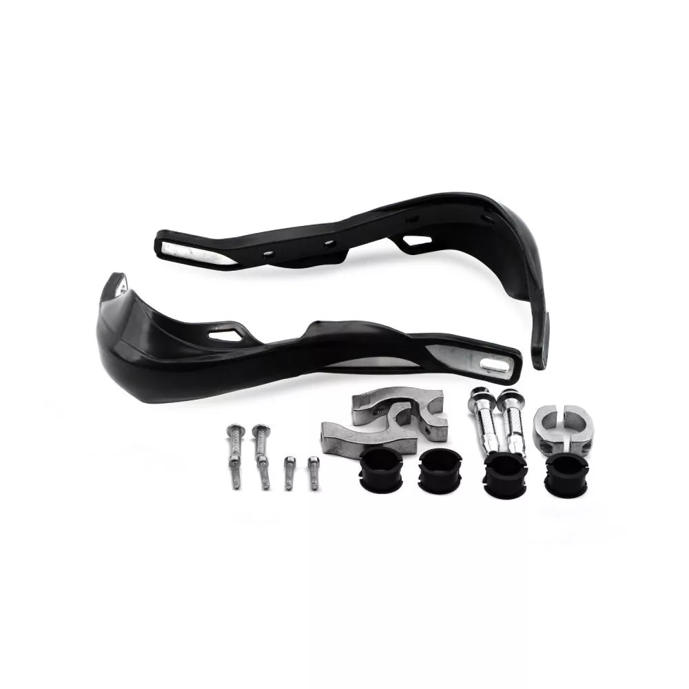 handguards wrap around black with alloy reinforcement bar full fitting kit 1