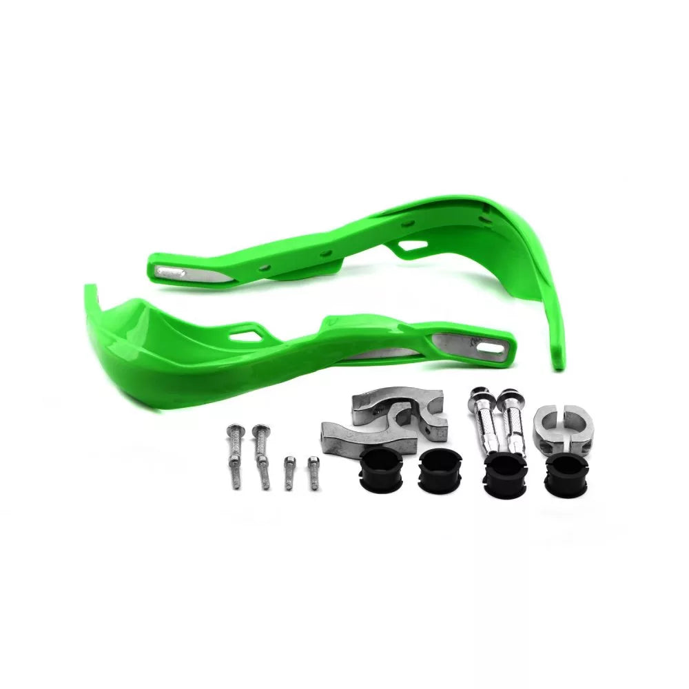 handguards wrap around green with alloy reinforcement bar full fitting kit 1