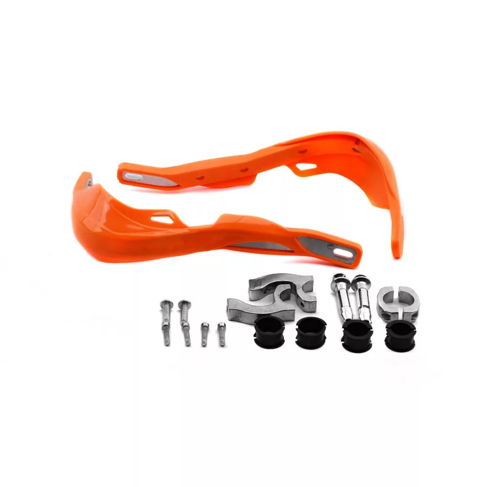 handguards wrap around orange with alloy reinforcement bar full fitting kit 1