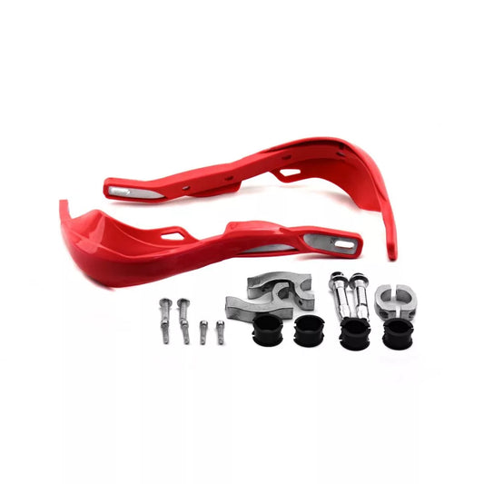 handguards wrap around red with alloy reinforcement bar full fitting kit 1