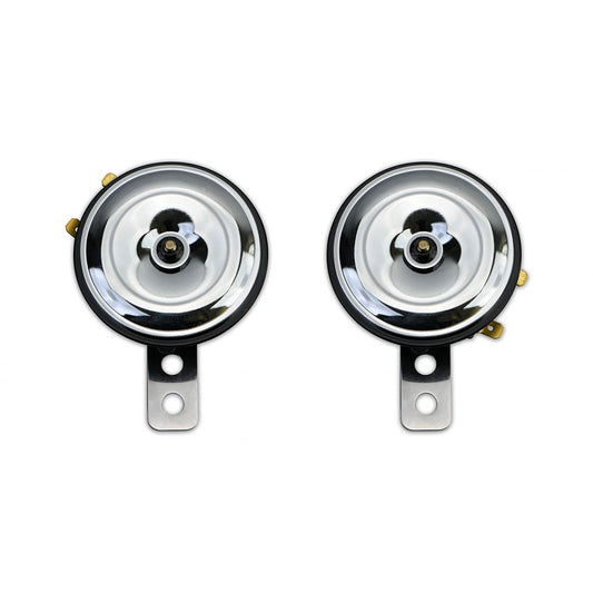 hendler horn 12 volt 12v chrome twin type od 90mm