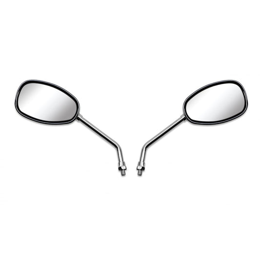 hendler mirror 10mm chrome tear drop left or right long e marked