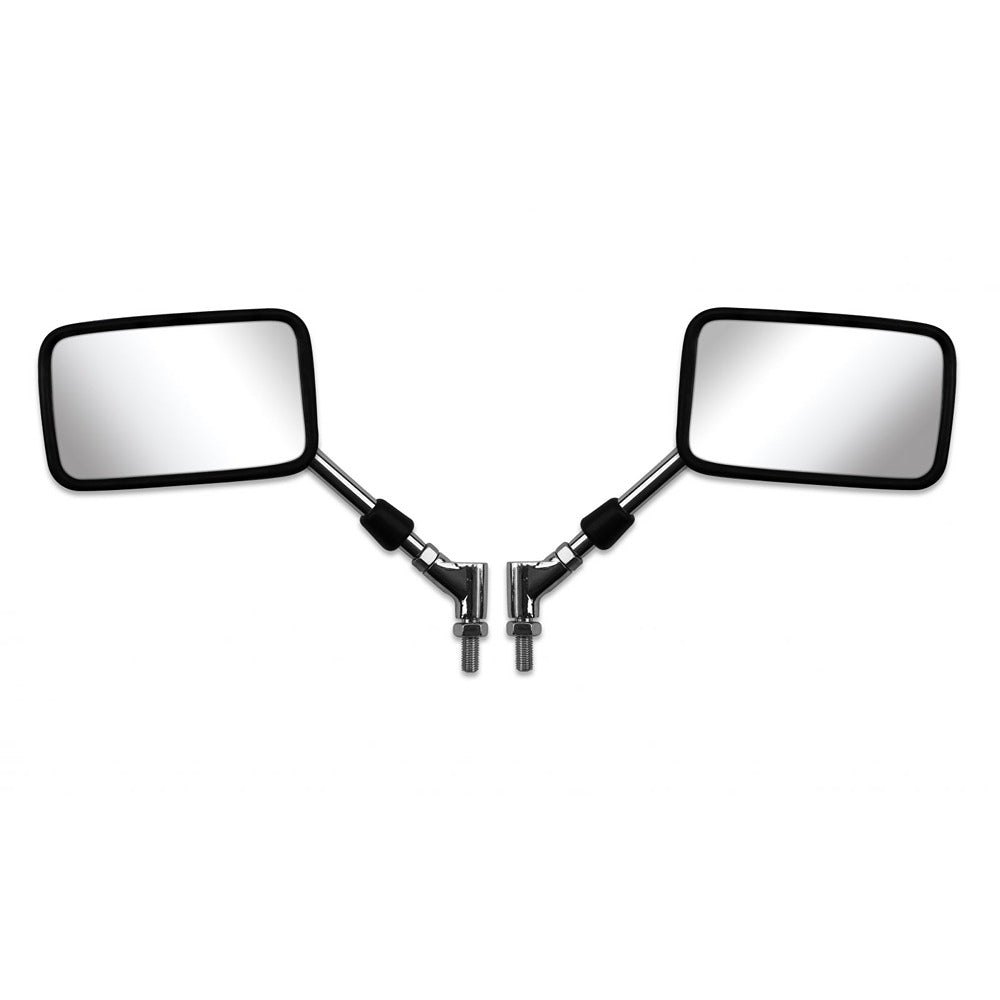 hendler mirrors left right 10mm chrome rectangle suzuki style e marked