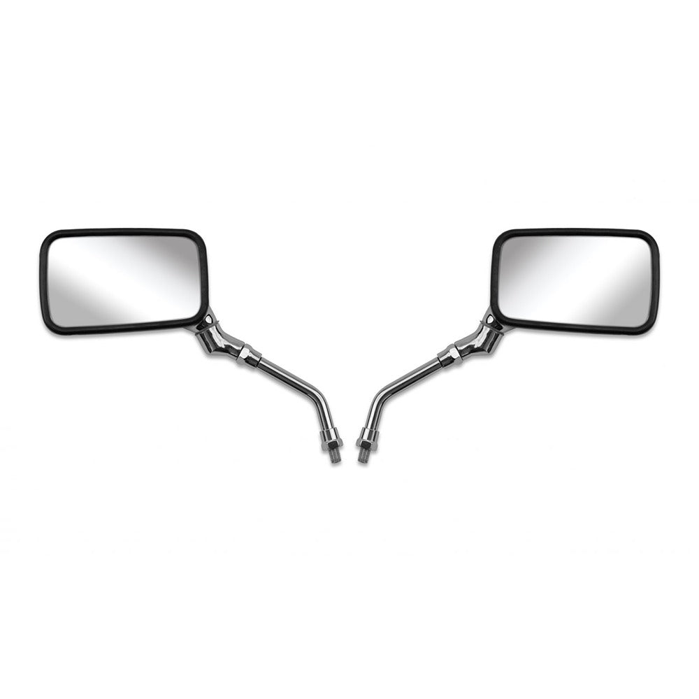 hendler mirrors left right 10mm chrome rectangle yamaha thread