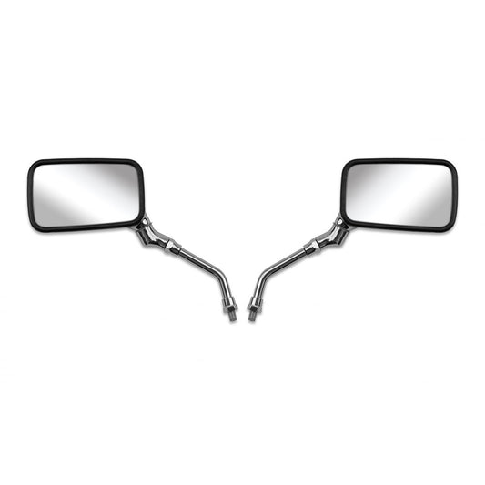 hendler mirrors left right 10mm chrome rectangle yamaha thread