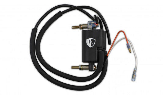 ignition coil 12v points twin lead 2 wires 90mm centres p 5.11oh s 17.55koh 1