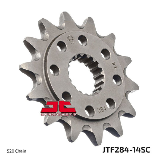 JT Front Sprocket Honda TRX450R 04-5, TRX700 08-09, CR250R 88-91, CR500 88-01 (Self Cleaning)