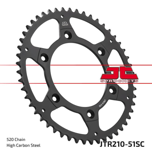 JT Rear Sprocket Honda CR125R 83-99, CR250 84-89, CRF450L 19-23, CR500 84-91 (Self Cleaning)