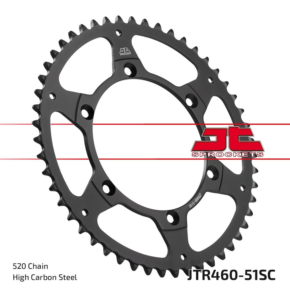 JT Rear Sprocket Kawasaki KX125 82, 03-08, KX250 06-08, KX250X 22-23, KX450X 22-23 (Self Cleaning)