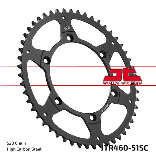 JT Rear Sprocket Kawasaki KX125 82, 03-08, KX250 06-08, KX250X 22-23, KX450X 22-23 (Self Cleaning)