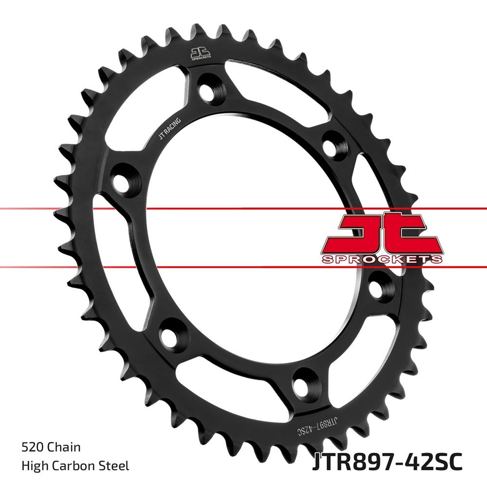 JT Rear Sprocket KTM 125 EXC Enduro 01-11, 640 LC4 Super Moto 99-06, 690 SMC R 12-22 (Self Cleaning)