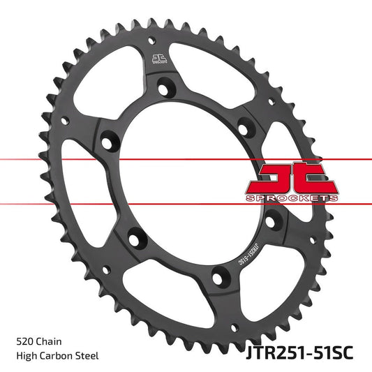 JT Rear Sprocket Yamaha WR250F 21-23,YZ250F 10-13, YZ450F 05-06 (Self Cleaning)