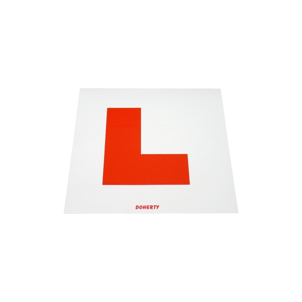 l plate stick on