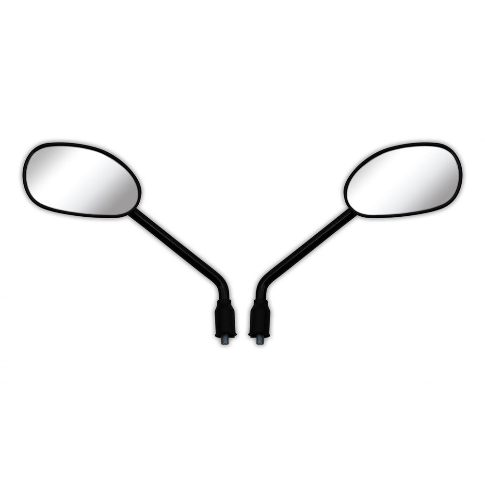 mirrors left right 10mm black rectangle for honda cbf125 long stem replacement oe ref s 88210 kwf 951 88220 kwf 951