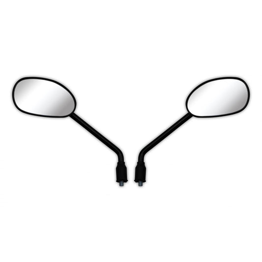 mirrors left right 10mm black rectangle for honda cbf125 long stem replacement oe ref s 88210 kwf 951 88220 kwf 951