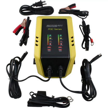 motobatt pdc2x2a 12v 2 station charger 2