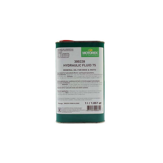 motorex mineral hydraulic fluid 75 1 litre