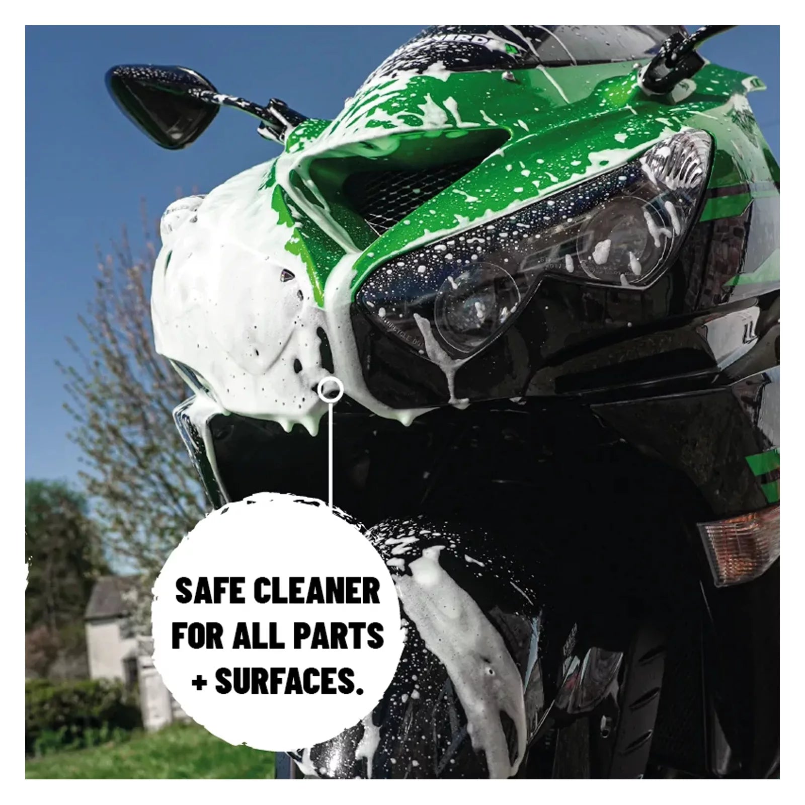 motoverde pro green bike wash concentrate with hose pipe mixer sprayer 1 litre 4 jpg