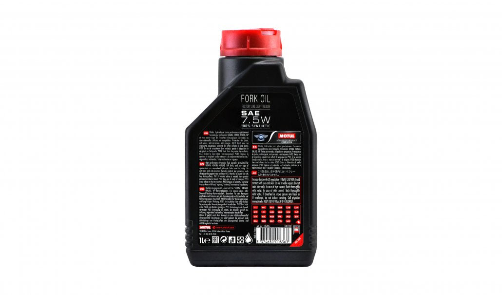motul factory line synthetic light medium fork oil 7.5w 1 litre 2
