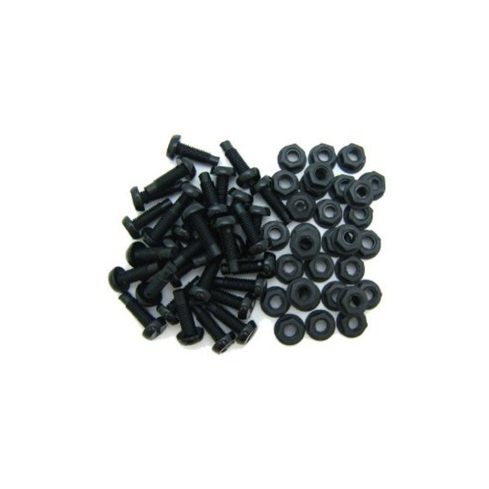 number plate bolts black