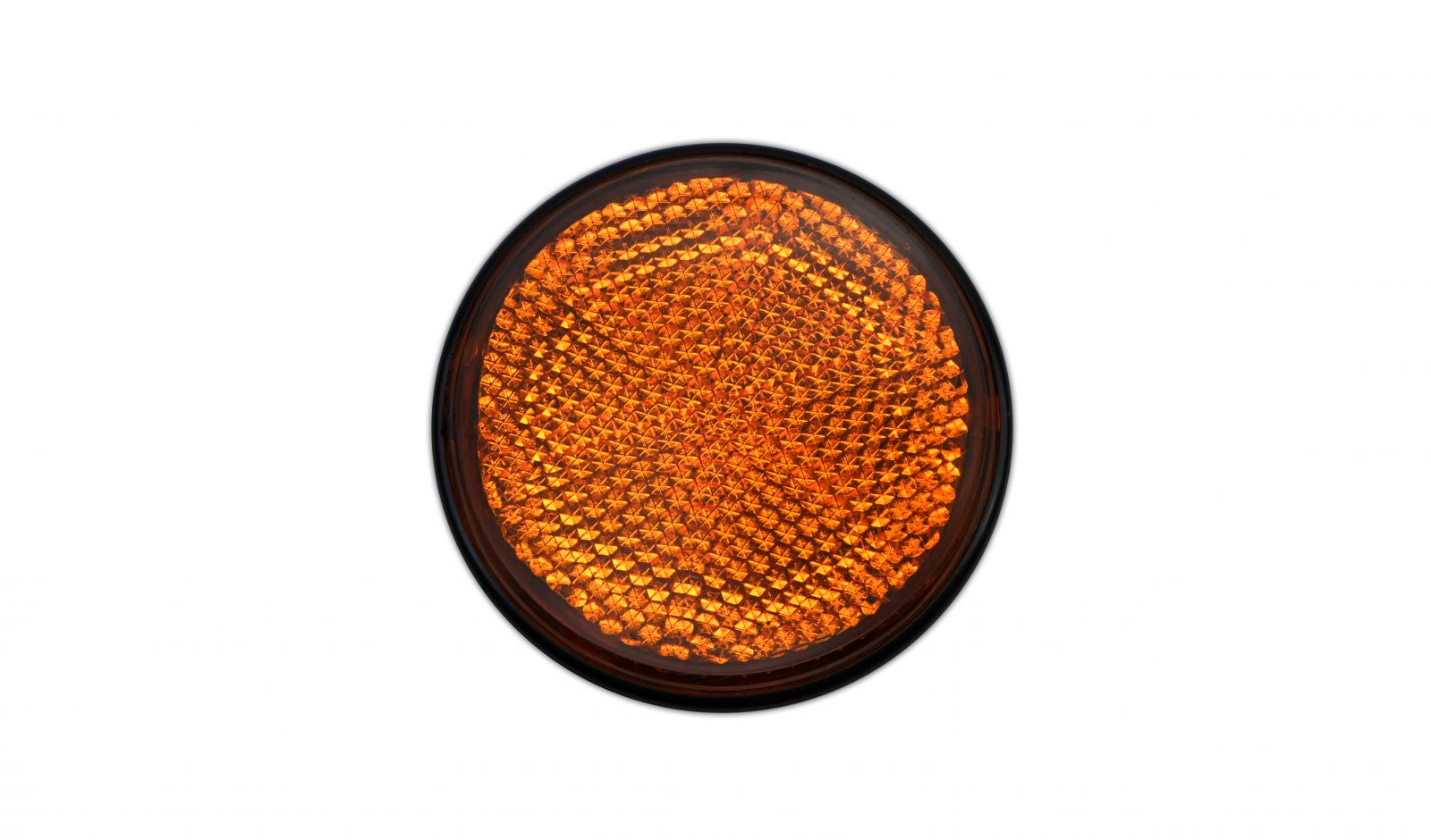 reflector orange round bolt on black rim od 60mm 1