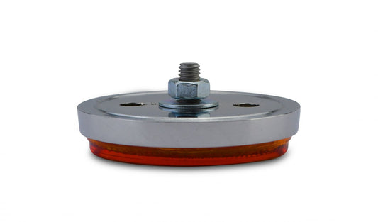 reflector orange round bolt on chrome rim od 60mm 6mm bolt 2