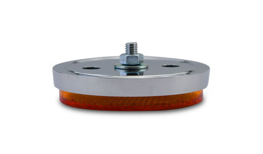 reflector orange round bolt on chrome rim od 60mm e marked 2