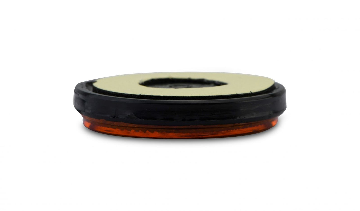 reflector orange round stick on black rim od 60mm 2