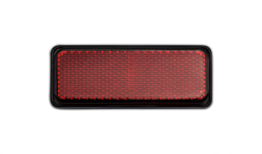 reflector red rectangle bolt on black rim 85mm x 30mm 1