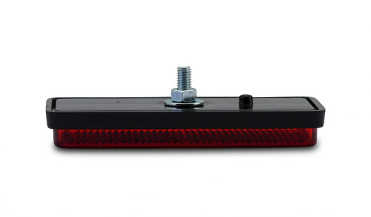 reflector red rectangle bolt on black rim 85mm x 30mm 2