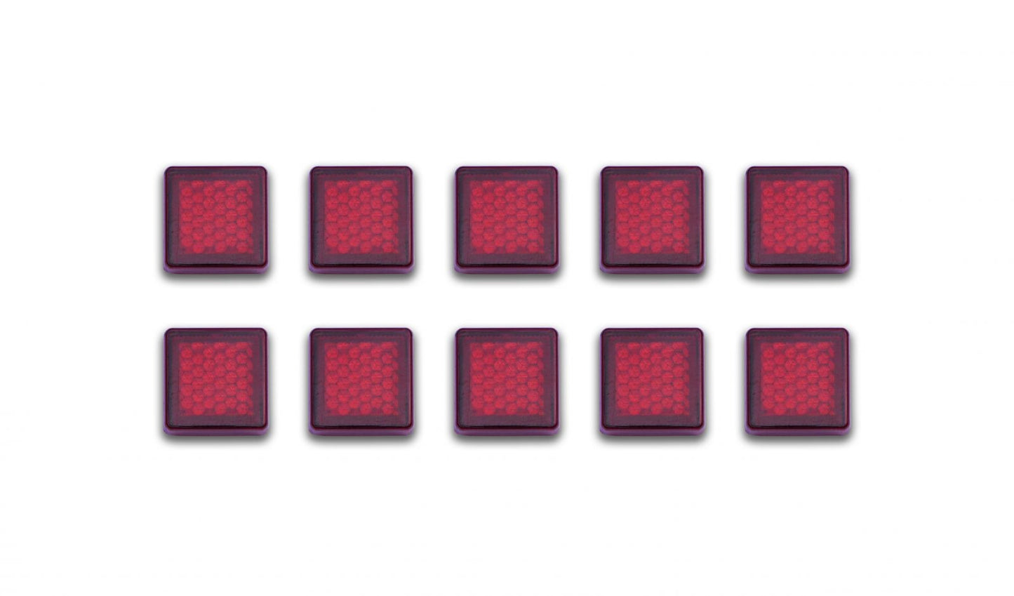 reflector red square stick on 20mm x 20mm 1