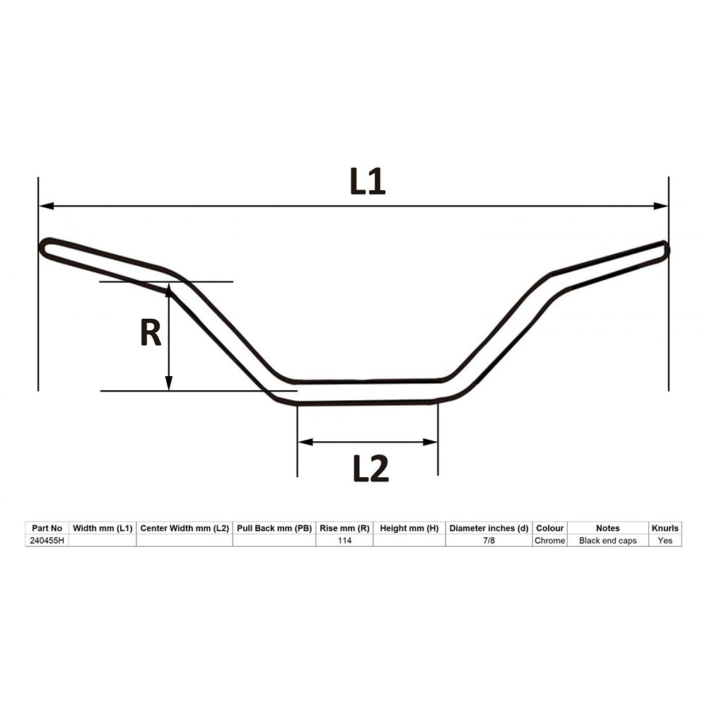 replacement handlebar 7 8 chrome 4 50 rise suzuki gt750