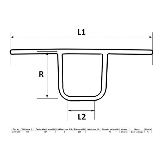 replacement handlebar 7 8 t bar universal 10 rise