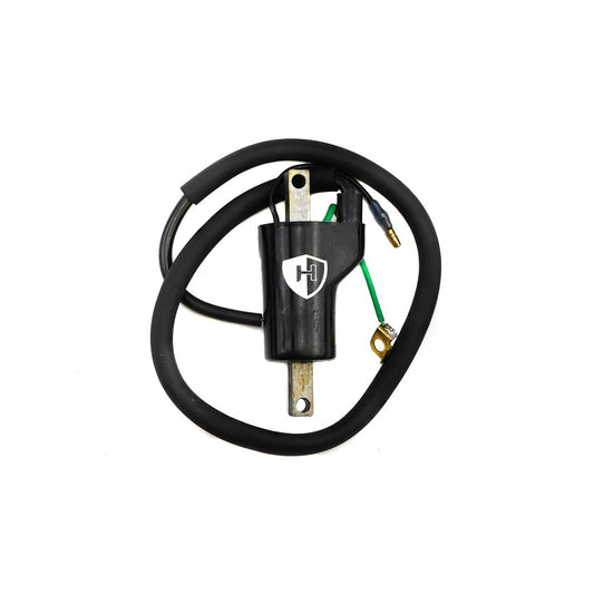 replacement ignition coil 12v cdi single lead 2 terminals bullet earth ring 100mm centres
