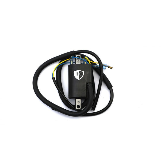 replacement ignition coil 12v points twin lead boyer bransden style 100mm centres p 4 3 ohms s 18 7 kohms